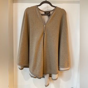 Loro Piana outdoor poncho/cape, esterno cloth and baby cashmere, O/S